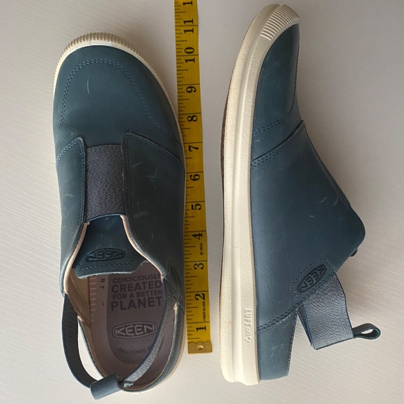 Keen Lorelai II Blue Leather Slip-On Sneakers Sling Back Size 9.5 - Picture 12 of 12